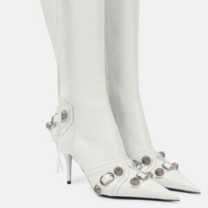 BALENCIAGA Cagole leather knee-high boots